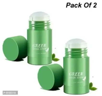 2 Green Face Mask Stick