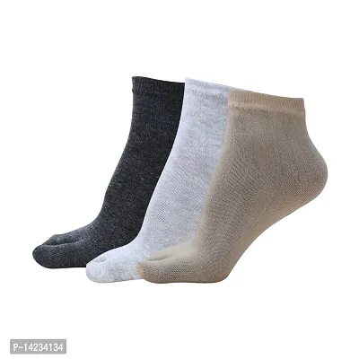 Morbih Solid Ladies Socks For Women Pack of 3-thumb2