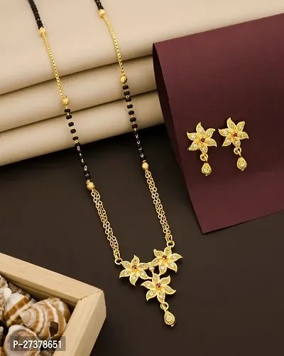 Stylish Golden Metal Jewellery Set For Women-thumb0