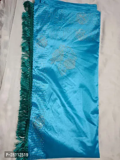 Elite Blue Cotton Silk Embroidered Dupattas For Women