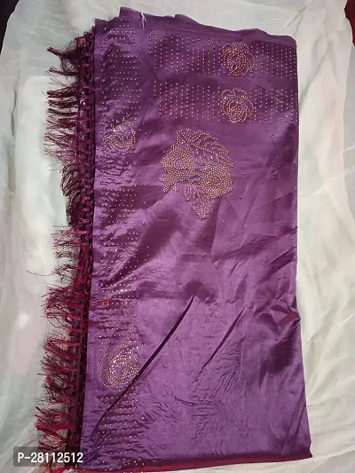 Elite Purple Cotton Silk Embroidered Dupattas For Women