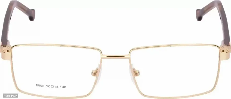 Fabulous Golden Plastic Rectangle Frames For Men-thumb0