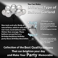 Birthday Party Decoration Silver Theme Happy Birthday Decoration Combo (Set of 1)-thumb2