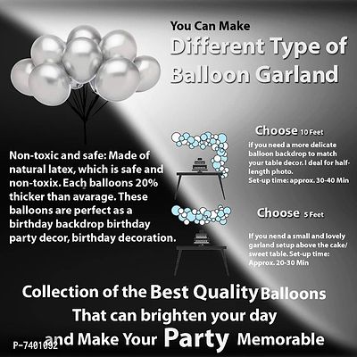 Birthday Party Decoration Silver Theme Happy Birthday Decoration Combo (Set of 1)-thumb3