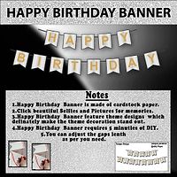 Birthday Party Decoration Silver Theme Happy Birthday Decoration Combo (Set of 1)-thumb3