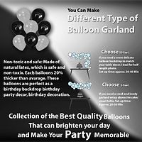 Birthday Party Decoration Black and Silver Theme Happy Birthday Decoration Combo (Set of 1)-thumb2