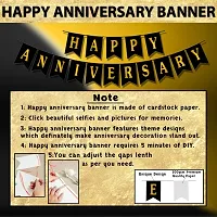 Anniversary Decoration Golden  Silver Theme, Happy Anniversary Decoration Combo (Set of 1)-thumb2