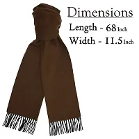 Warm Woolen Muffler/Scarf, Soft Winter Wear Muffler for Men  Women (1Pc) Brown-thumb1