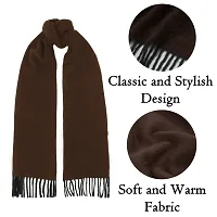 Warm Woolen Muffler/Scarf, Soft Winter Wear Muffler for Men  Women (1Pc) Brown-thumb2