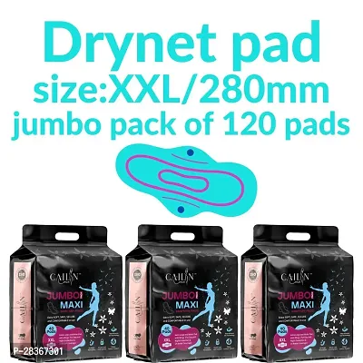 Soft and Comfortable Drynet Sanitary Pads (Size - XXL | 280mm Pack Of 1)-thumb0
