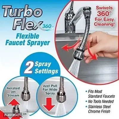 Flexible turbo jet spray 360 spray for sink and bathroom pack of 1