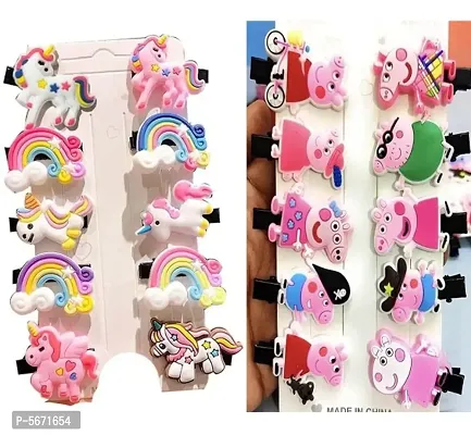 Trendy hair clips for todlers (pack of 2 card) 20 pc