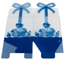PARAS's Set of 10 Baby Boy Empty Folding Plastic/PVC Gift Box, Baby Shower Box, Baby Announcement Box, Chocolate Gifting, Storage Box, Party Gift Box (Pack of 10) (Blue)-thumb3