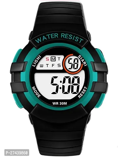 Stylish Black Silicone Analog And Digital Watches For Men