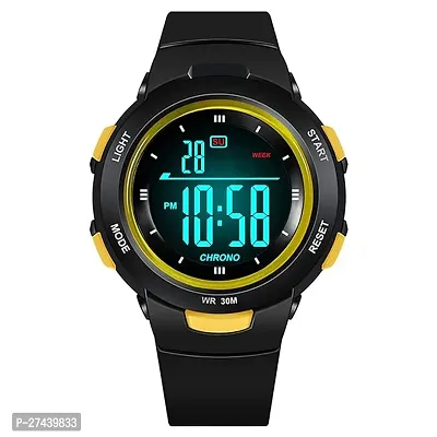 Stylish Black Silicone Analog And Digital Watches For Men