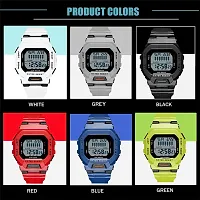 Stylish Navy Blue Silicone Analog And Digital Watches For Men-thumb2