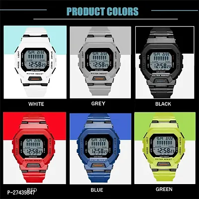 Stylish Navy Blue Silicone Analog And Digital Watches For Men-thumb3