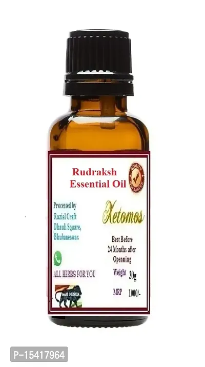 Xetomos Rudraksh Essential Oil 30 ml,Elaeocarpus sphaericus,Rudrakhya,Rudraki Bhutanashana Pavana Rudraksah Shivaksha Shivapriya Utrasum Bead Tree