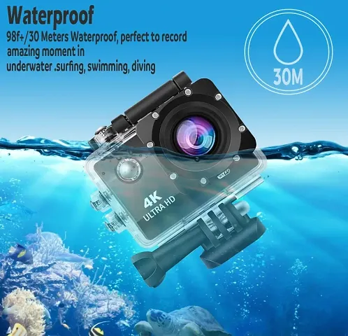 4K Sports Action Camera Ultra HD Underwater Camera (Black)