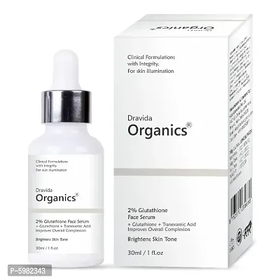 Dravida Organics Glutathione Serum with Arbutin whitening Brightening open Pore Reduce Melasma Hyper pigmentation  Blemishes  (30 ml)