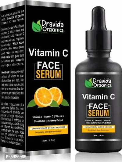 Organics Vitamin C Face Serum for face Whitening, Pigmentation, Glowing, Oily Skin, Acne Scars,Brightening,Fairness,Anti-Aging Skin Repair with Hyaluronic Acid  (30 ml)-thumb0