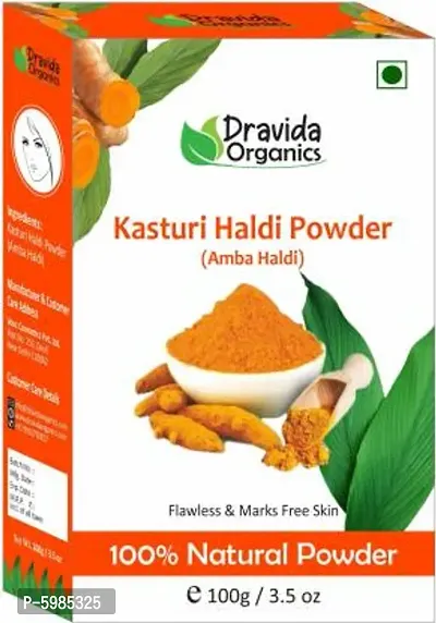 Dravida Organics 100% Natural Kasturi Haldi Powder  (100 g)-thumb0