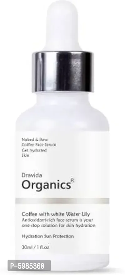 Dravida Organics Naked  Raw Coffee Face Serum | Sun Protection | Hyaluronic Acid, Vitamin E | All Skin  (30 ml)-thumb0