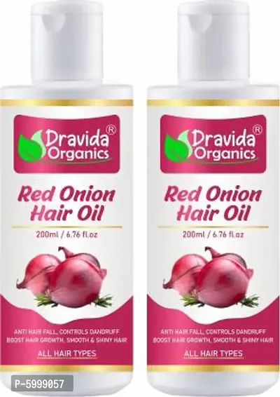 Dravida Organics Red Onion Hair Oil - Hair Regrowth and Hair Fall Control Hair Oil  (400 ml)