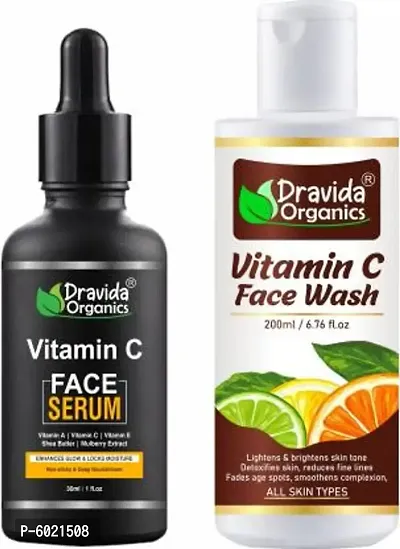 Dravida Organics Vitamin C Face Serum + Vitamin C Face Wash  (2 Items in the set)-thumb0