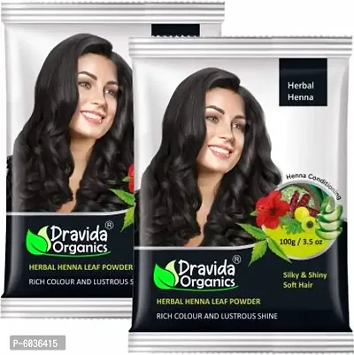 Dravida Organics 100% Pure Herbal Henna Leaf Powder  (200 g)