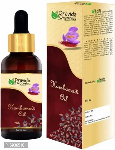 Dravida Organics Kumkumadi Oil Enriched with Gold Dust for For Glowing,Spotless,Anti-Ageing and Radiant Skin  (30 ml)