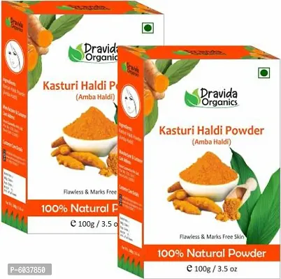 Dravida Organics 100% Natural Kasturi Haldi Powder (Pack of 2)  (200 g)