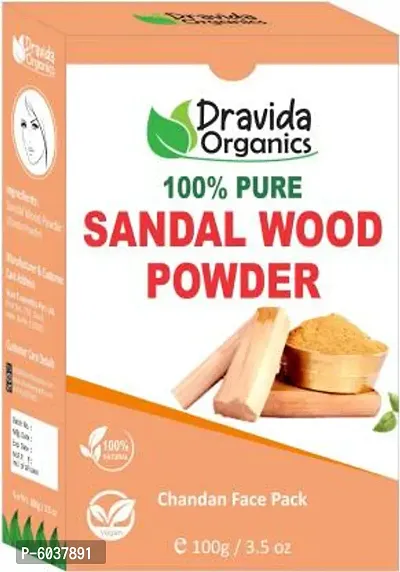 Dravida Organics Sandalwood (Chandan) Face Pack Powder  (100 g)-thumb0