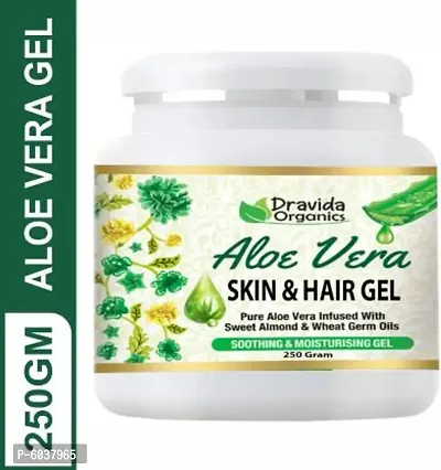 Dravida Organics 100% Pure Aloe Vera Gel For Young and Radiant Skin and Hair  (220 g)