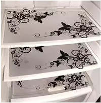 Premium Quality Fridge Cover Combo Of 1 Fridge Top Cover, 1 Handle Cover and 3 Fridge Tray Mats-thumb2