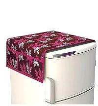 Premium Quality Fridge Cover Combo Of 1 Fridge Top Cover, 2 Handle Cover and 4 Fridge Tray Mats-thumb3