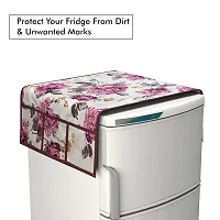 Premium Quality Fridge Cover Combo Of 1 Fridge Top Cover, 2 Handle Cover and 4 Fridge Tray Mats-thumb3