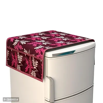 Quality Fridge Cover Combo Of 1 Fridge Top Cover, 1 Handle Cover and 4 Fridge Tray Mats-thumb4