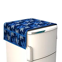 Quality Fridge Cover Combo Of 1 Fridge Top Cover and 4 Fridge Tray Mats-thumb1