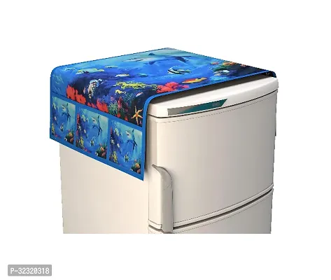 Stylish Polyester Printed Fridge Top Cover with Handle and Mats, Combo-thumb3