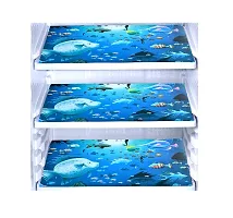 Stylish Polyester Printed Fridge Top Cover with Handle and Mats, Combo-thumb3