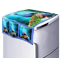 Stylish Quality Fridge Cover Combo Of 1 Fridge Top Cover and 3 Fridge Tray Mats-thumb2