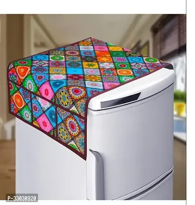 Stylish Multicolored Polyester Printed Fridge Top-thumb0