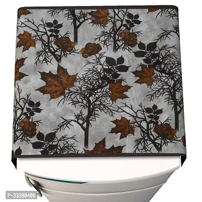 Stylish Polyester Printed Fridge Top Cover, Pack of 2-thumb2