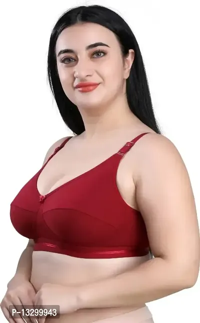 Multicoloured Cotton Blend Self Design Bras For Women-thumb4