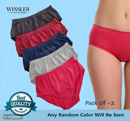 Buy Womens Cotton Mid Waist Panty Briefs / Hipster Innerwear Soft