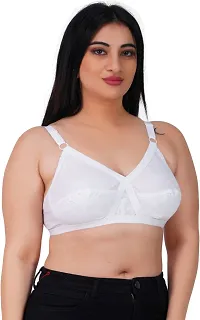Plus Size Non Padded Full Coverage Cotton Bra (Pack 2)-thumb2