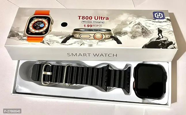 T800 Ultra Smart Watch 1.99 Series 8 HD Display - Apple  Android -Bluetooth Call, Fitness Tracker, Voice Assistance (Orange)