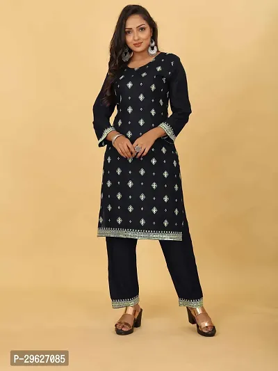 Stylish Rayon Embroidered Kurta Bottom set-thumb0