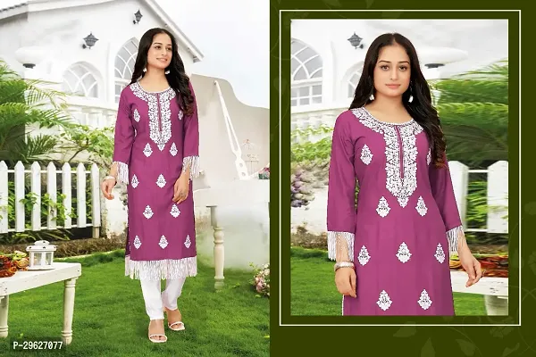 Stylish Rayon Embroidered Kurta Bottom set